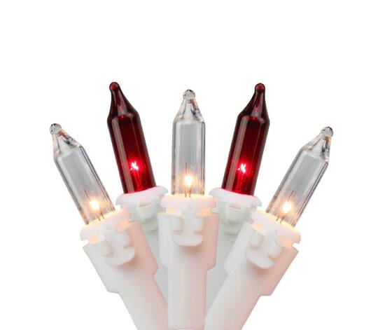 100ct. Mini Icicle Christmas Light Set With White Wire